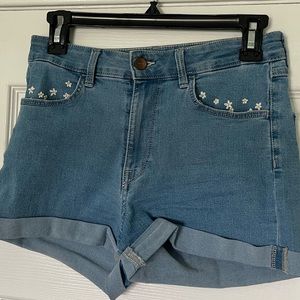 Embroidered Jean shorts